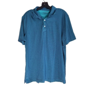 Untuckit Segura Polo Collared Shirt Striped Pima Cotton Summer 2023 Size L